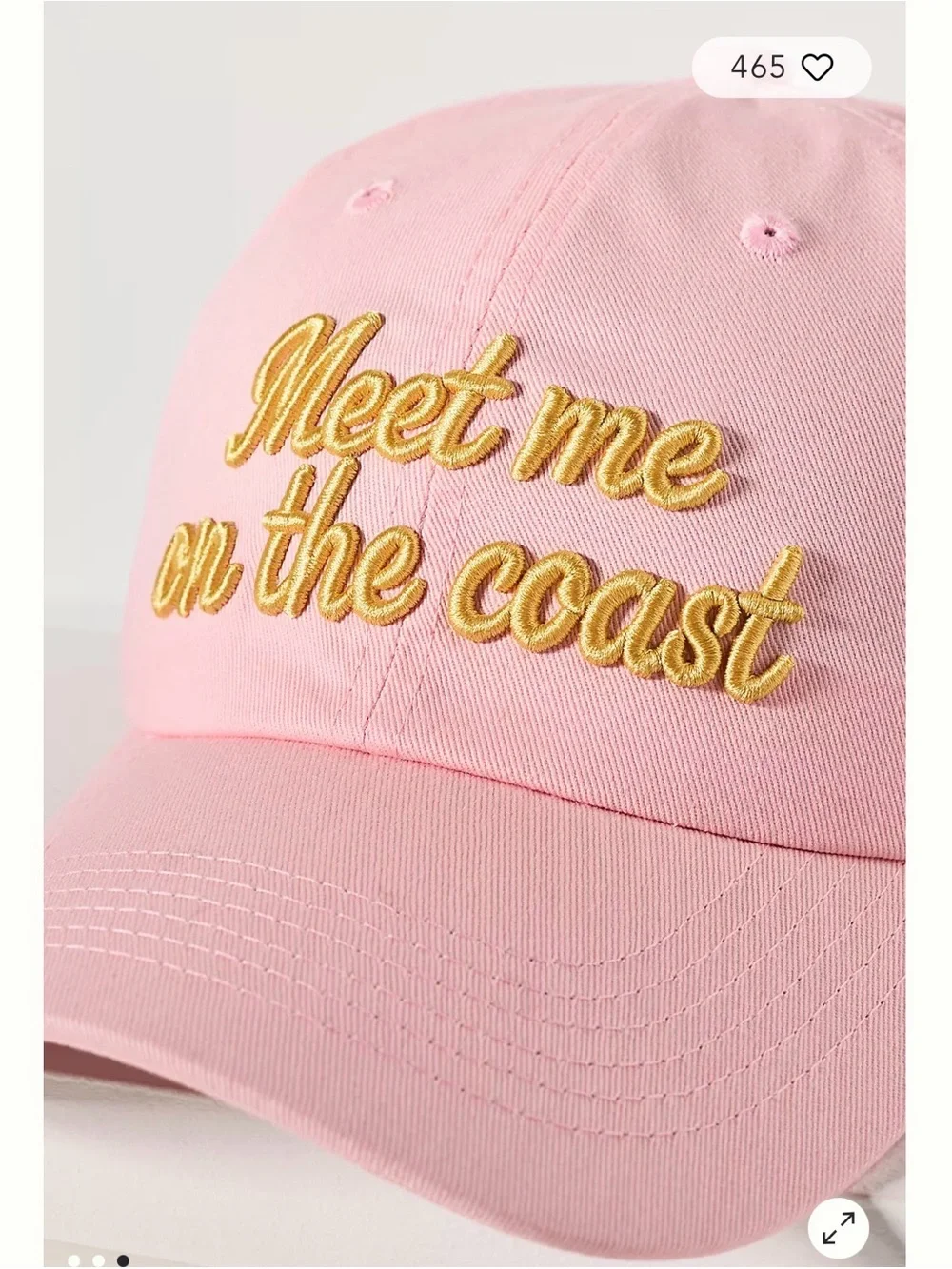 Anthropologie Worn/West Meet Me On The Yacht Baseball Cap. NWT. Coast